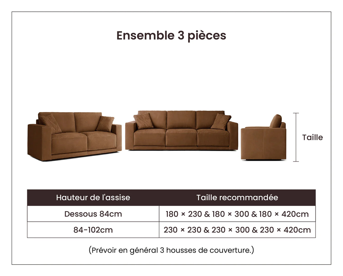 Housse de canapé Comfort réversible