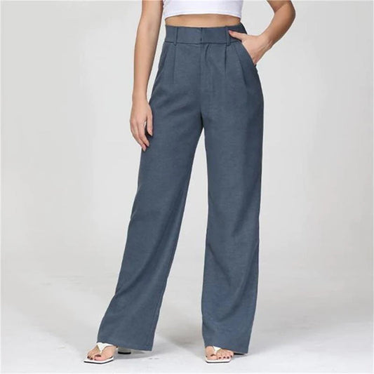 CELINA - Pantalon d'été taille haute tendance pour un look élégant
