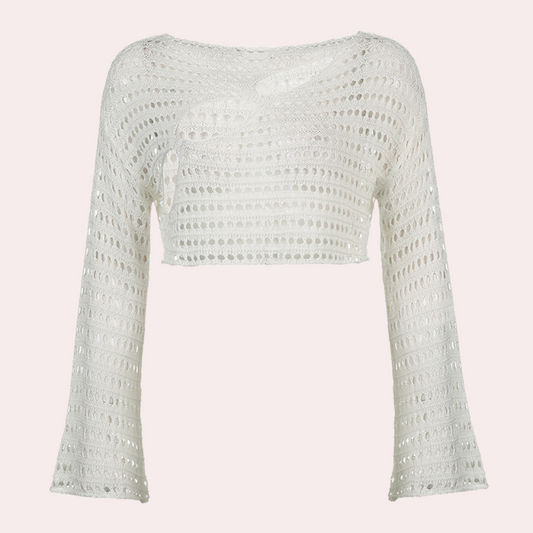 Top en tricot moderne léger été élégance féminine