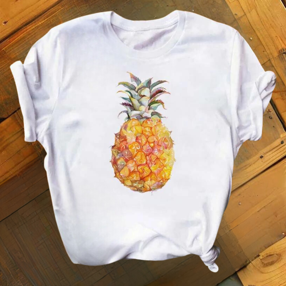 Chemise d'été imprimé ananas léger et coloré Marisol
