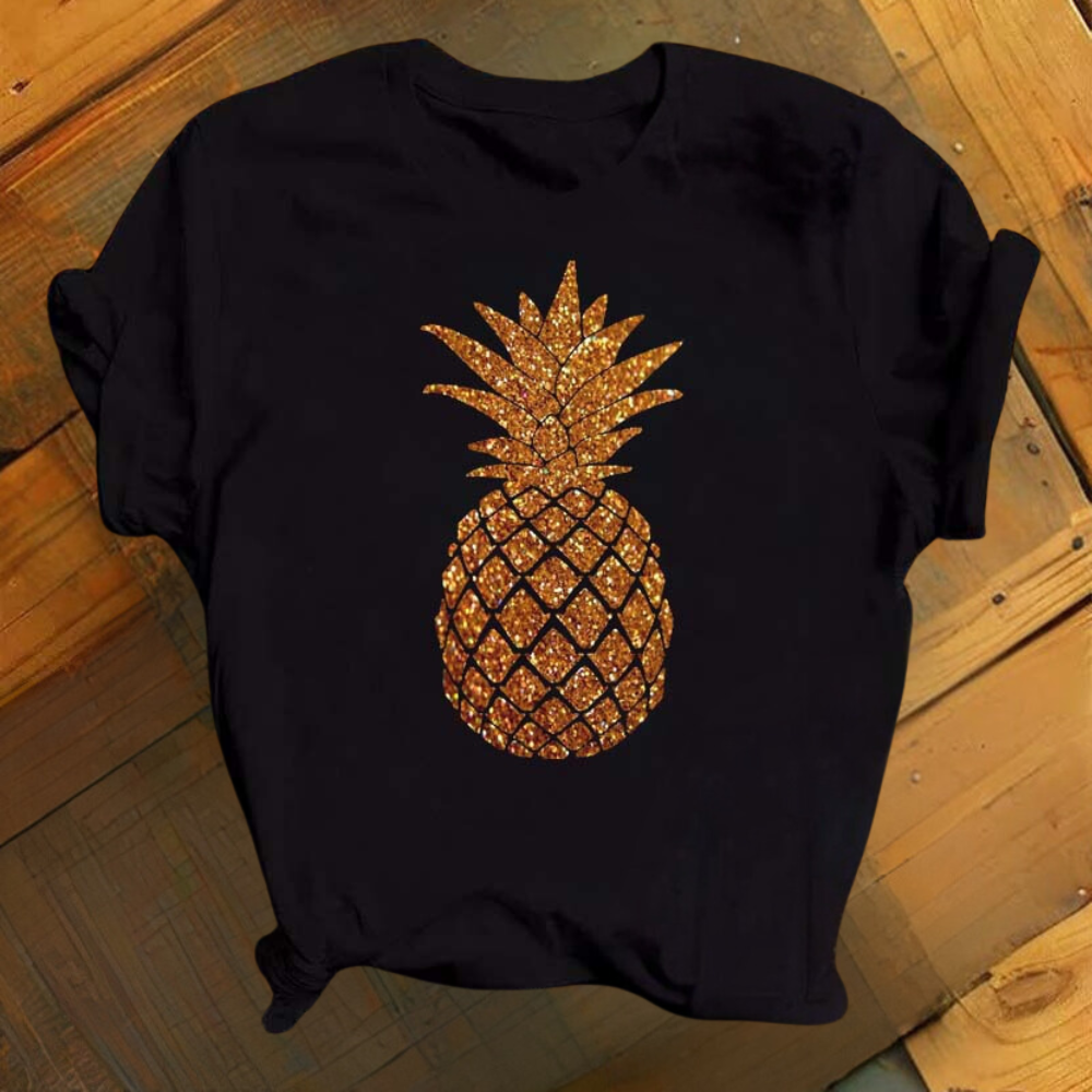Chemise d'été imprimé ananas léger et coloré Marisol