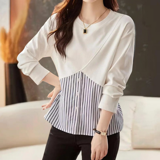 Chemise élégante à manches longues été douce Rozsika