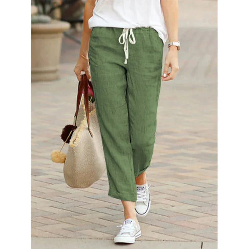 Pantalon en lin d'été élégant pour femmes