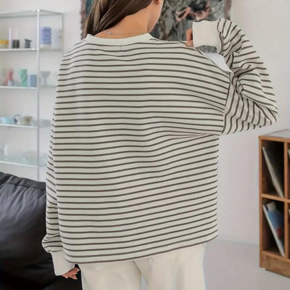 Sweat d'été confortable à rayures décontracté élégant Cheryl