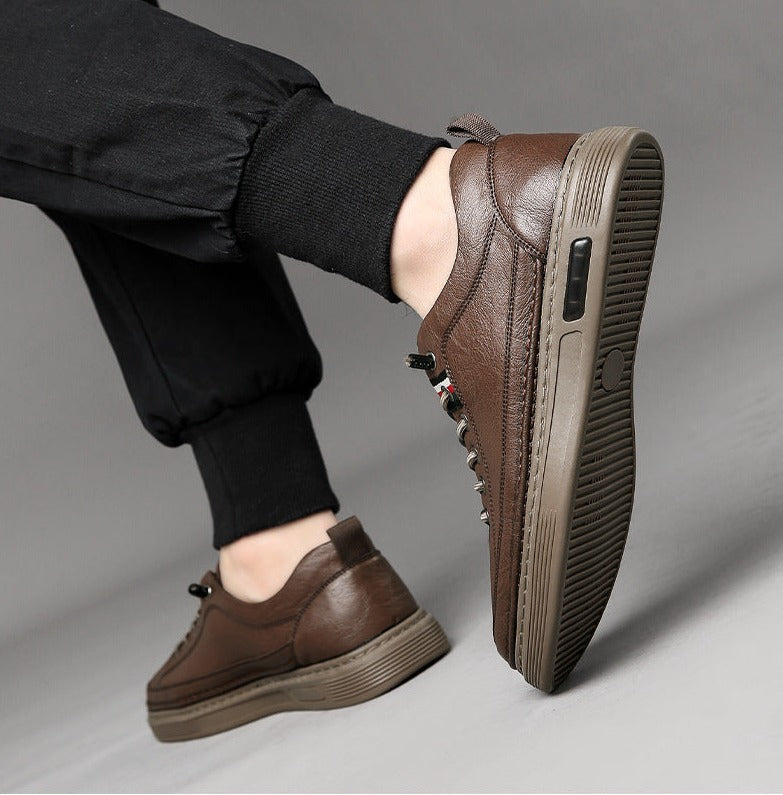 Evalise | Baskets décontractées en cuir véritable Ginny