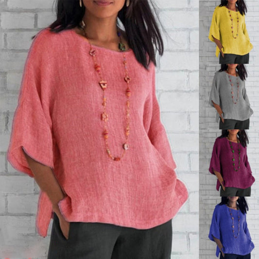 Top d'été en lin aéré léger chic Antoinette