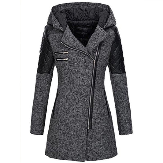 Manteau long à capuche élégant hiver décontracté Riley