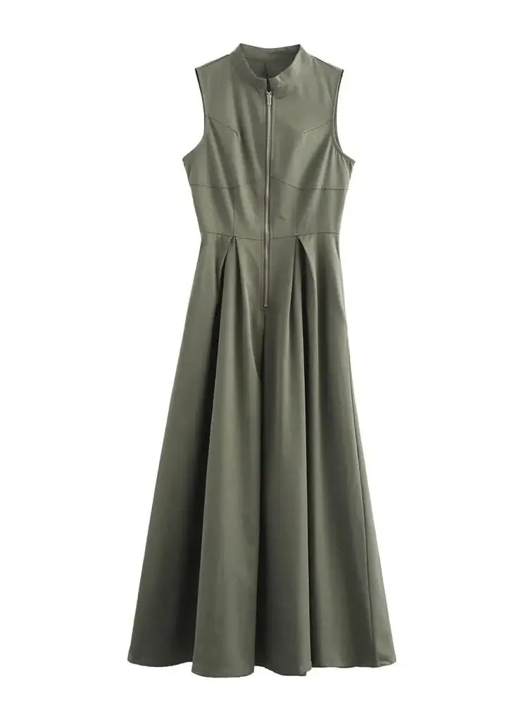 Camélia – robe longue sans manches au charme naturel