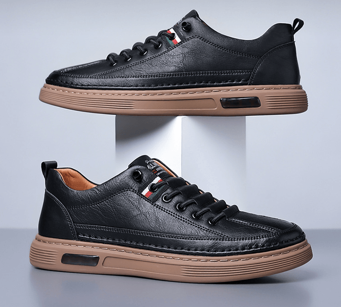 Evalise | Baskets décontractées en cuir véritable Ginny