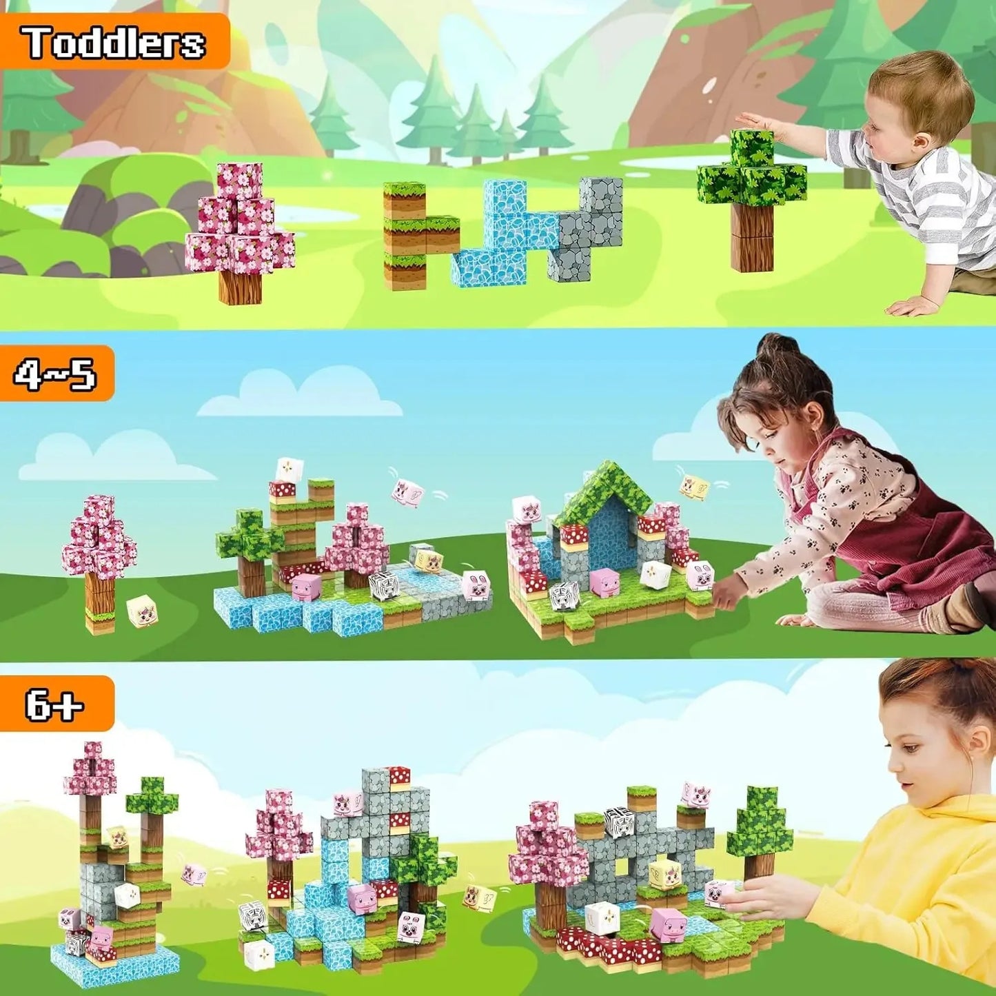 Evacraft® Blocs de construction magnétiques