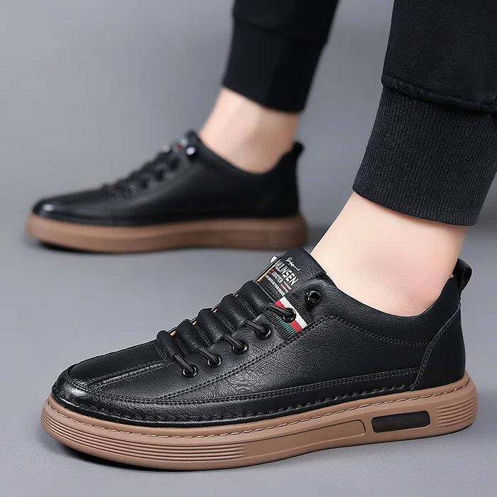 Evalise | Baskets décontractées en cuir véritable Ginny