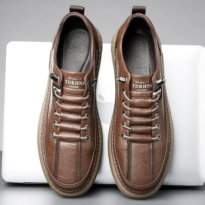 Evalise | Baskets décontractées en cuir véritable Ginny