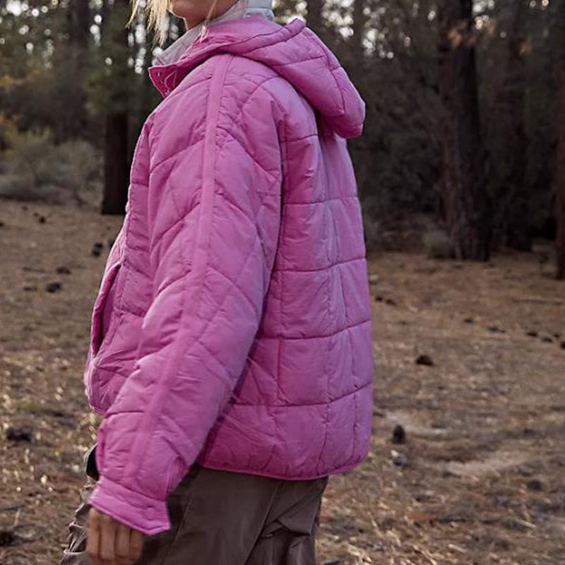 Manteau ample et chaud à capuche pour femmes