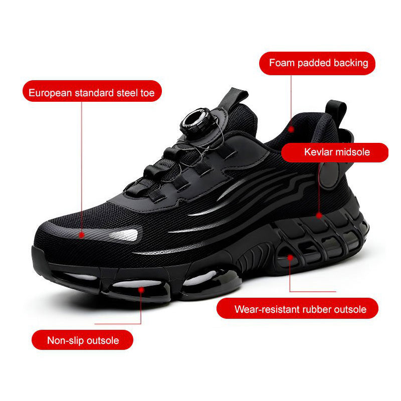 đ„Livraison gratuite - Baskets Ă©lĂ©gantes unisexes, chaussures de sĂ©curitĂ© antidĂ©rapantes avec crampons antichocsăSĂ©curitĂ© : S3ă