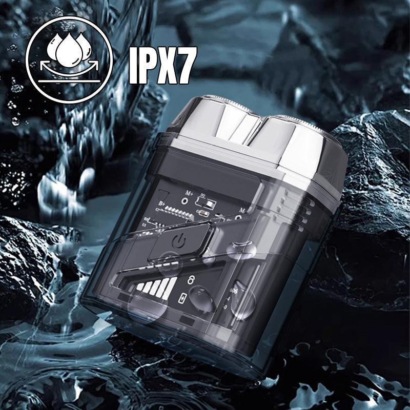Mini rasoir électrique transparent - Étanche IPX7