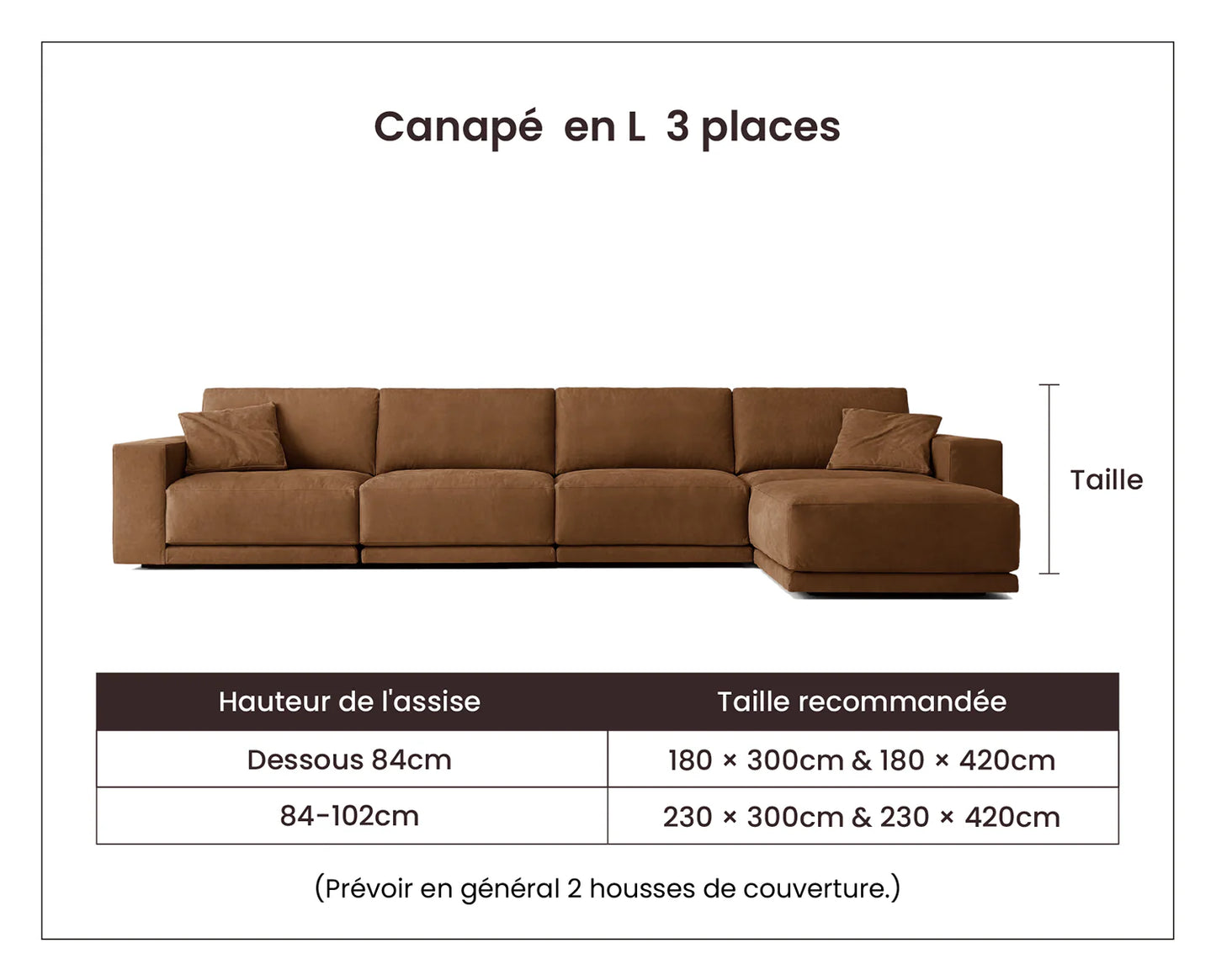 Housse de canapé Comfort réversible