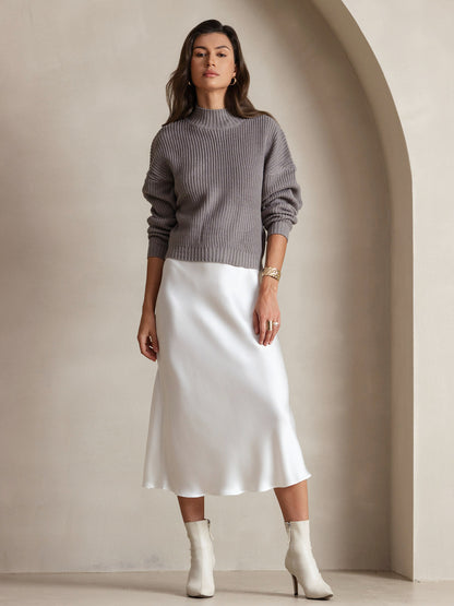 Robe Longue en Soie Pure avec Bretelles Spaghetti