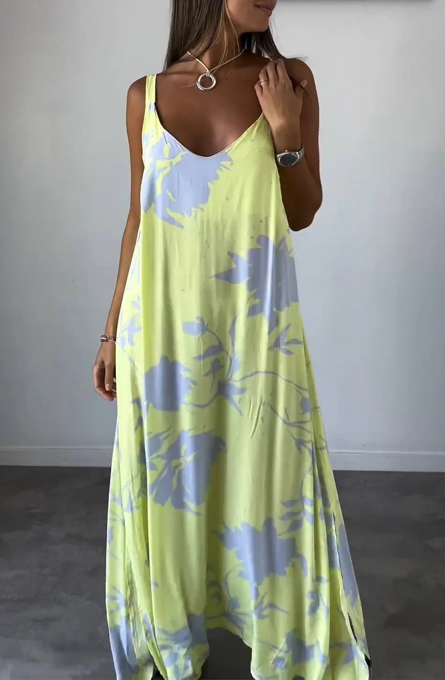 Capucine – robe évasée imprimée au charme poétique