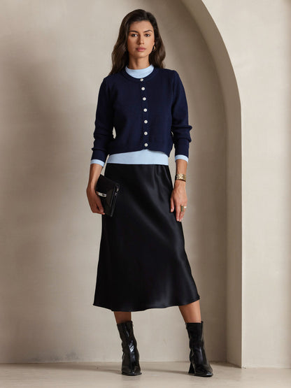 Robe Longue en Soie Pure avec Bretelles Spaghetti