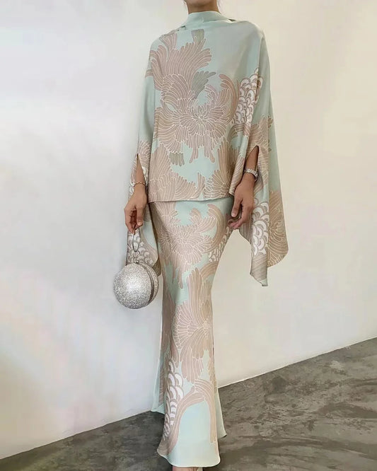 Amandine - ensemble fluide à imprimé artistique