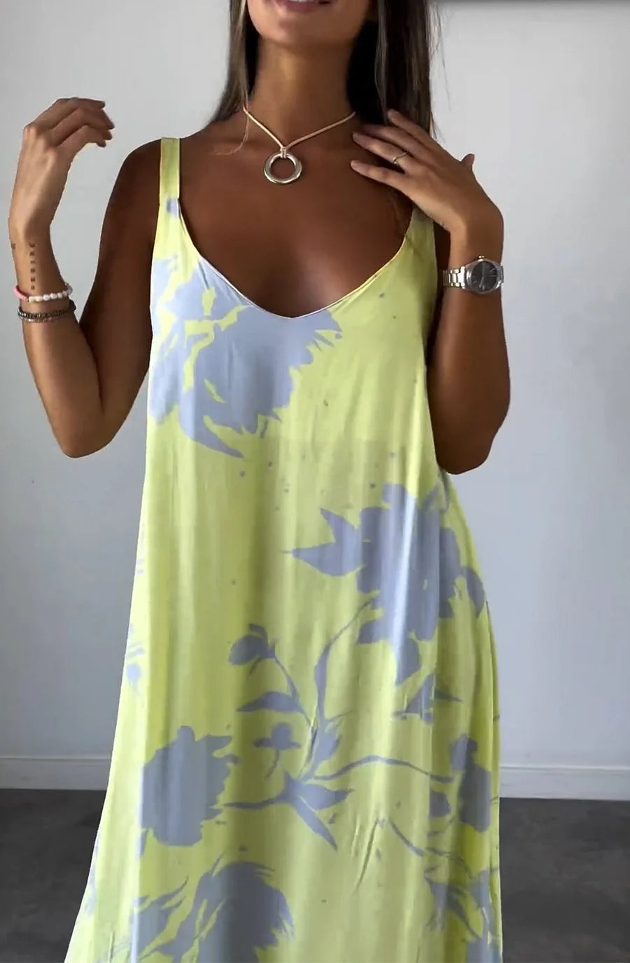 Capucine – robe évasée imprimée au charme poétique