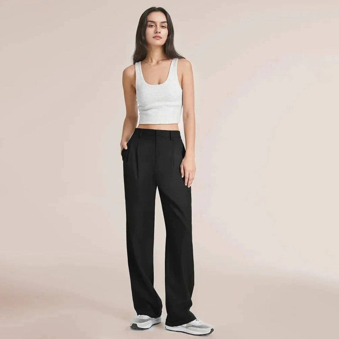 CELINA - Pantalon d'été taille haute tendance pour un look élégant