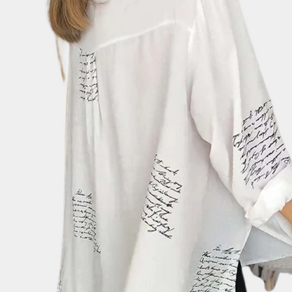Chemise élégante en typographie été décontractée Elizah