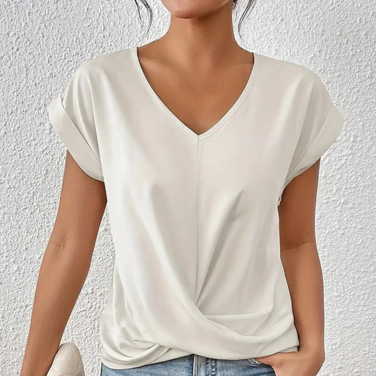 Chemise col en V légère été décontractée Élodie