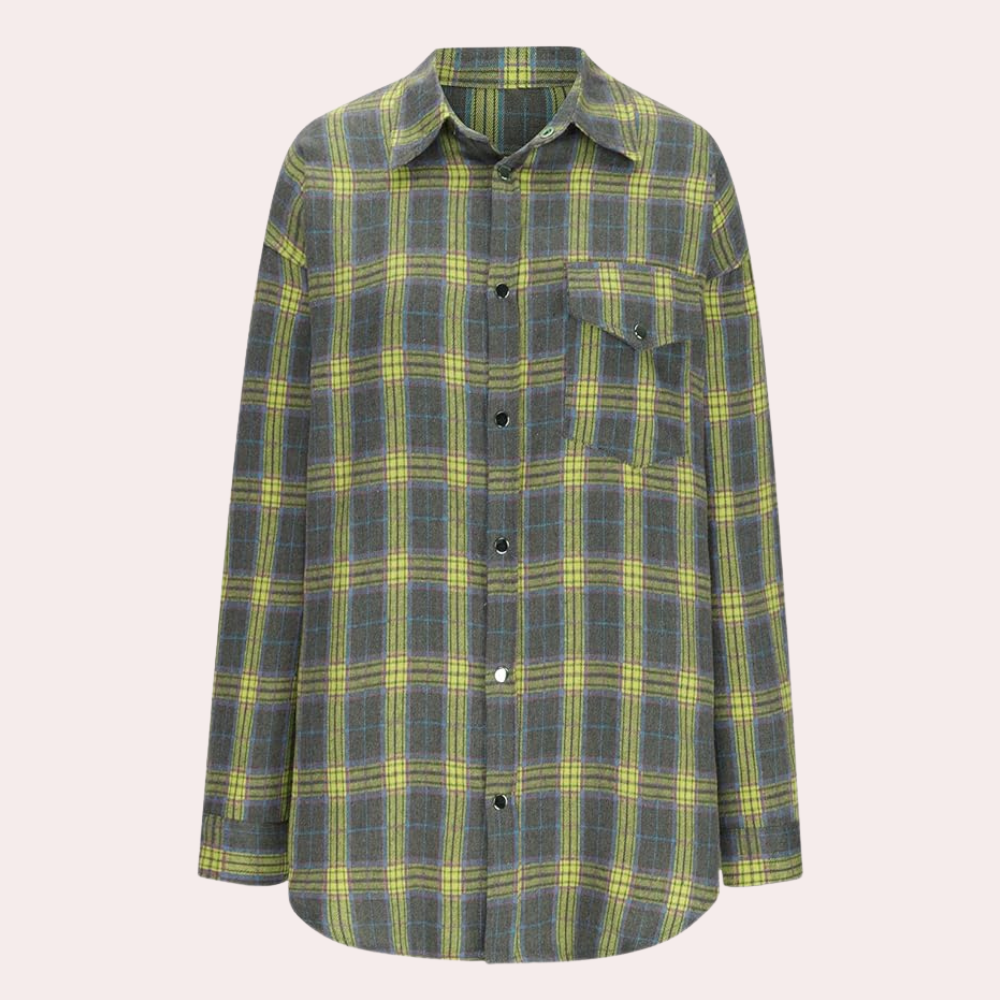 Chemise à carreaux manches longues été tendance Iryna