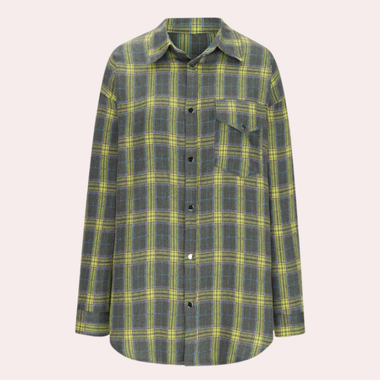 Chemise à carreaux manches longues été tendance Iryna