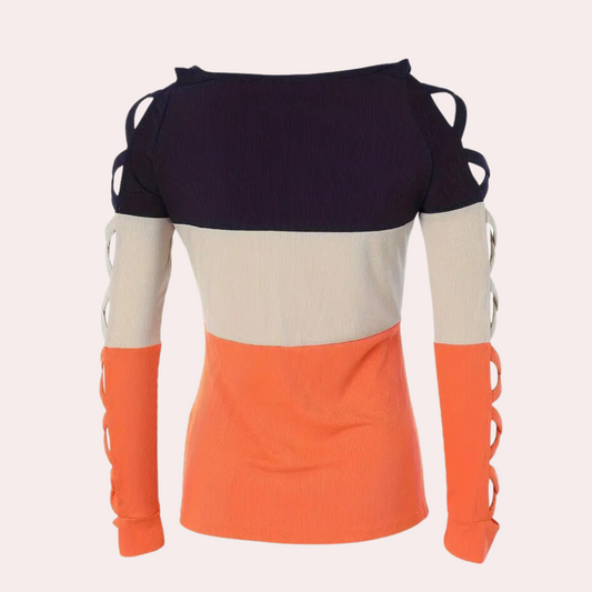 Chemise tendance manches croisées unique soirée Edina