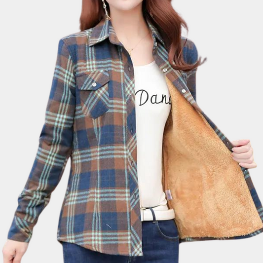 Chemise d'été aérienne à carreaux légère et élégante Veda