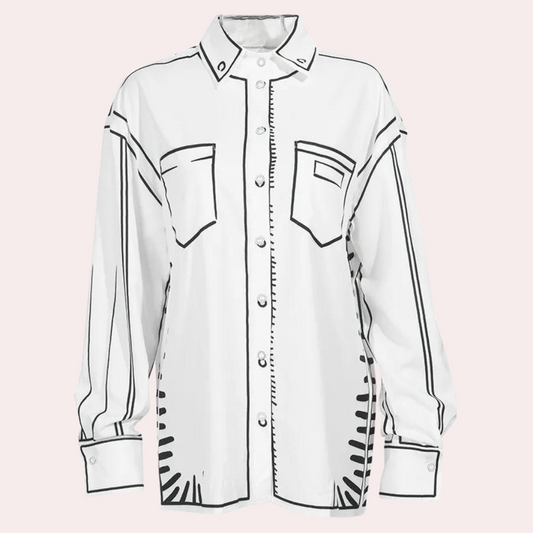 Chemise élégante à bras long printemps été Zenobia