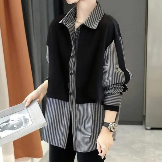 Chemise rayée élégante à manches longues été Eilidh