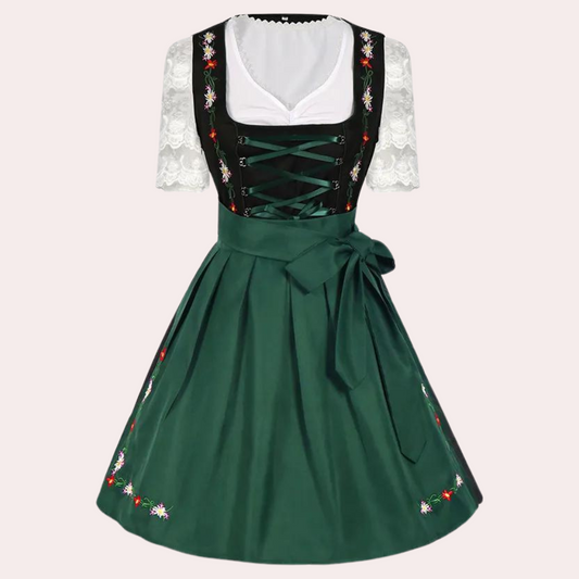 Andrina - Dirndl pour femmes Oktoberfest avec manches en dentelle
