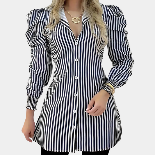 Chemise élégante à rayures légère été Élisa