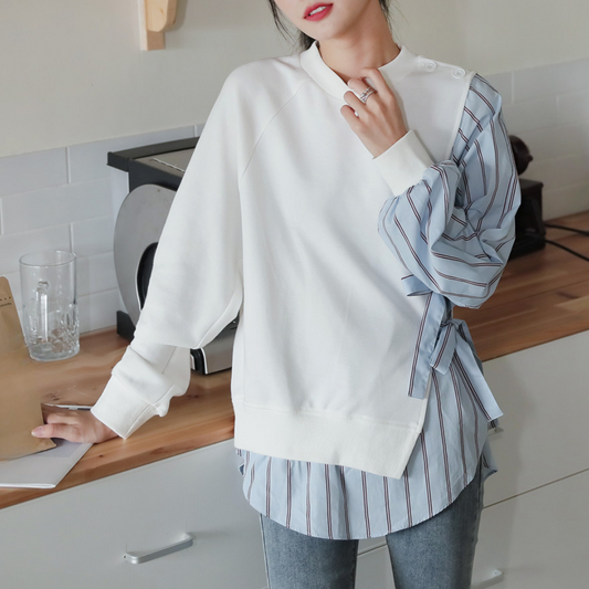 Chemise à rayures légère élégante été Aliz