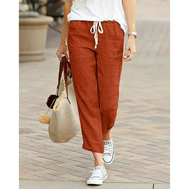 Pantalon en lin d'été élégant pour femmes