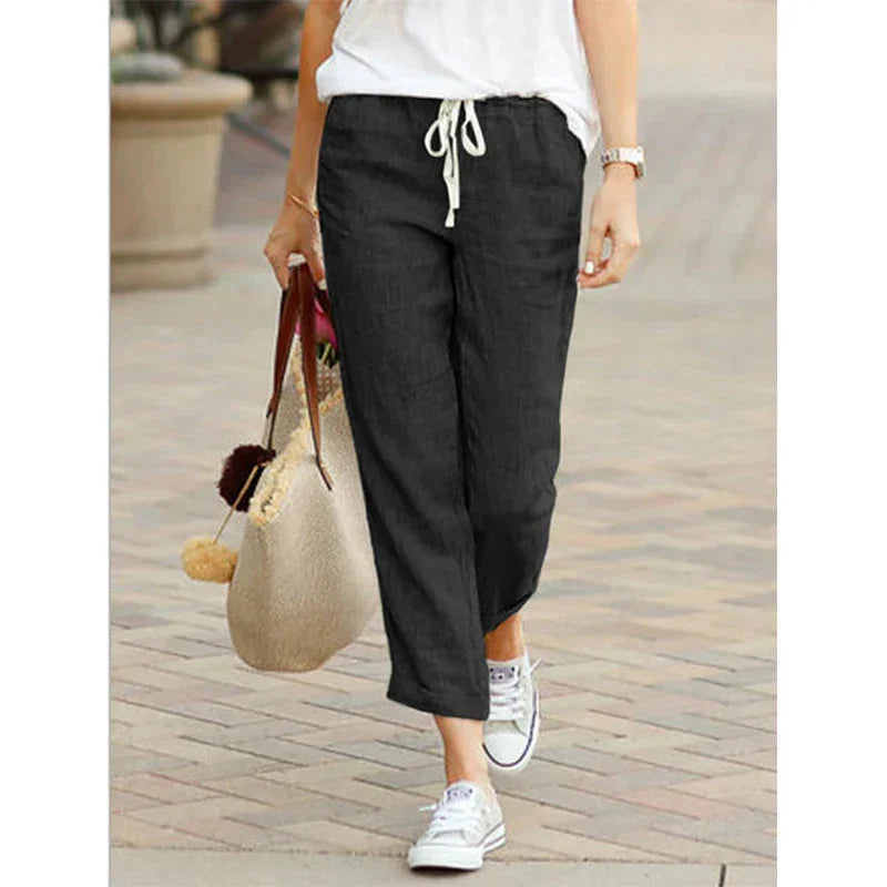 Pantalon en lin d'été élégant pour femmes