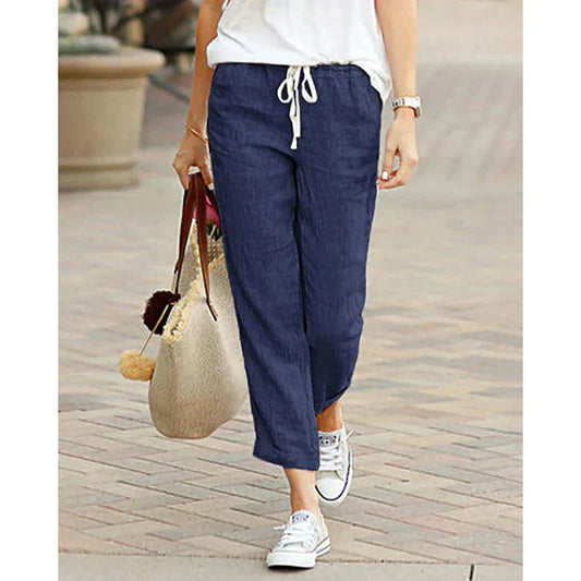 Pantalon en lin d'été élégant pour femmes