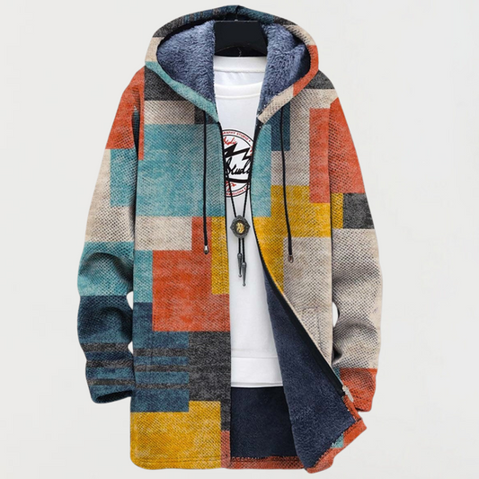 Kahlu | Cardigan à Blocs de Couleurs Géométriques