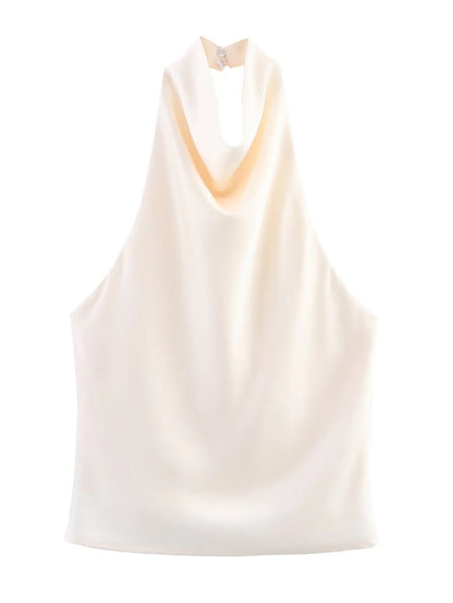 Vivienne – top dos-nu satiné au charme lumineux