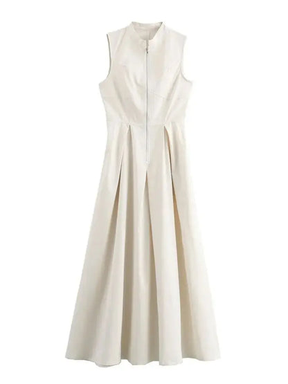 Camélia – robe longue sans manches au charme naturel