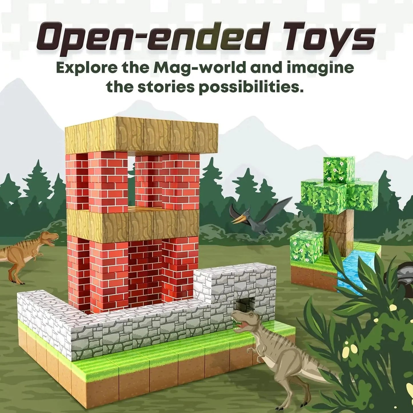 Evacraft® Blocs de construction magnétiques