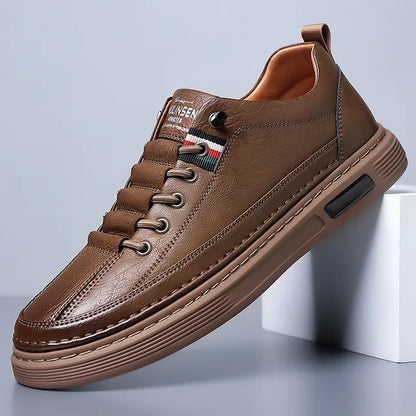 Evalise | Baskets décontractées en cuir véritable Ginny