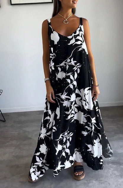 Capucine – robe évasée imprimée au charme poétique