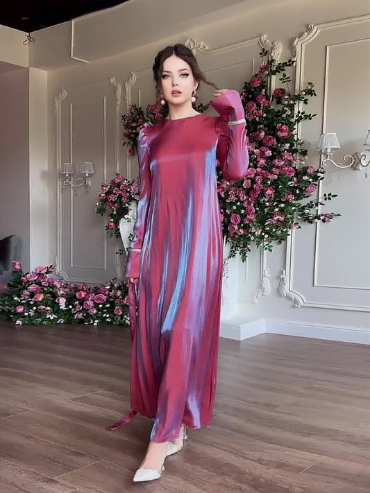 Ameline - robe fluide iridescente pour moments éclatants
