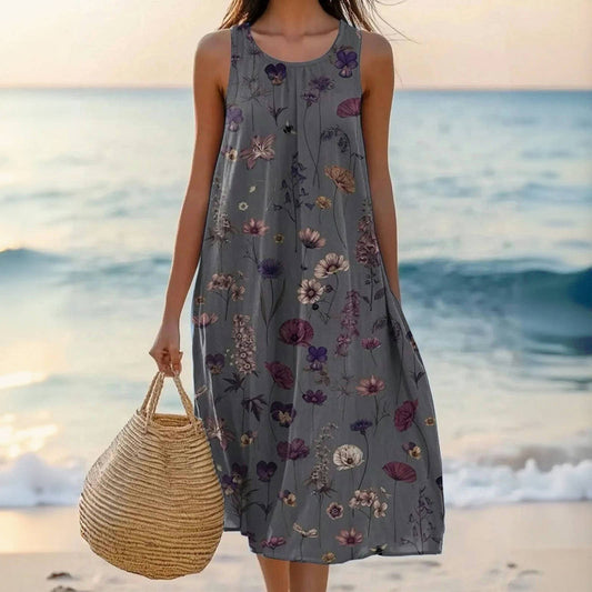 Robe Vintage À Imprimé Floral