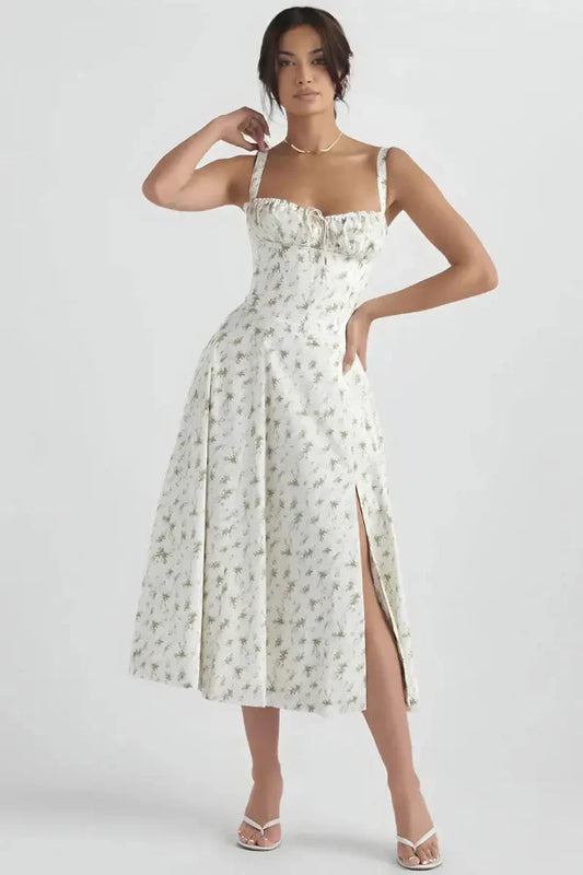 Sabine – robe bustier à bretelles pour journées lumineuses