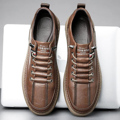 Evalise | Baskets décontractées en cuir véritable Ginny